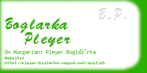 boglarka pleyer business card